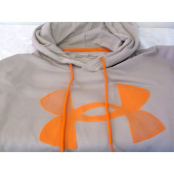 Underarmour Unisex Gray/Orange Sweatshirt Hoodie Large - Picture 11 of 12